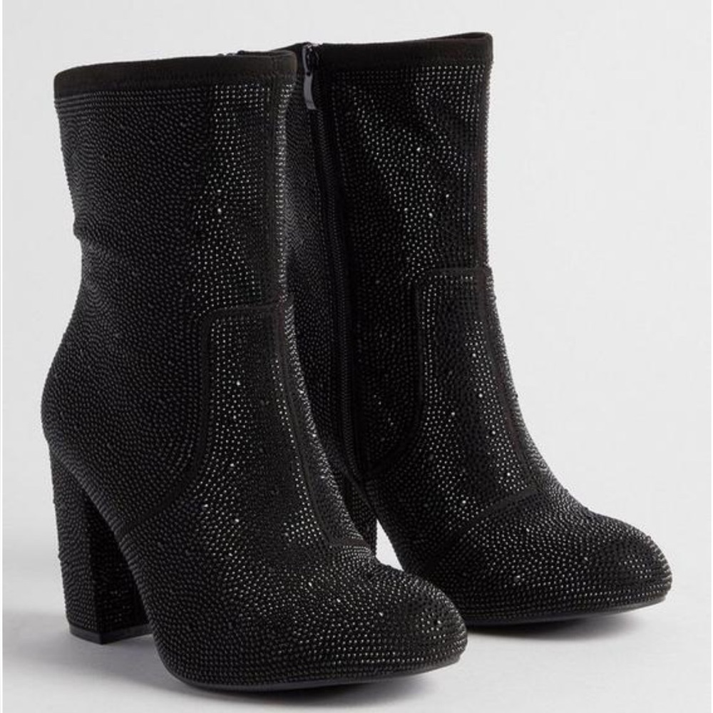 Torrid Glittering Black Heeled Boots